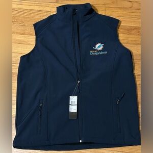 Miami Dolphins XL Vest New With Tags XL Dunbrooke